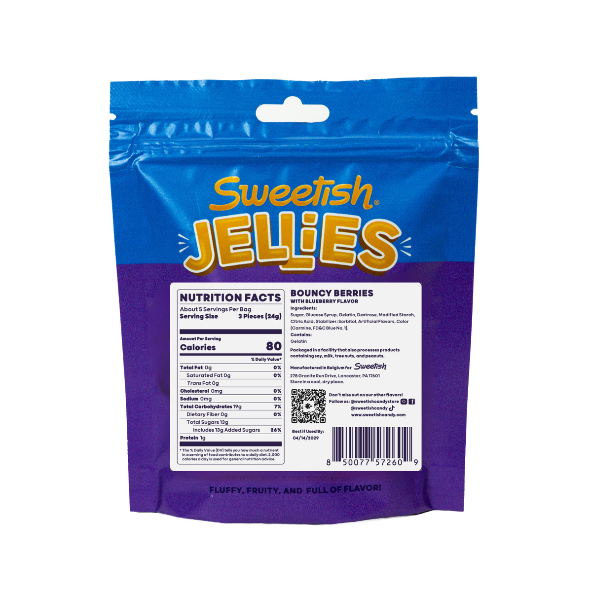Sweetish Jellies: Bouncy Berries 4.2oz (8-pack)
