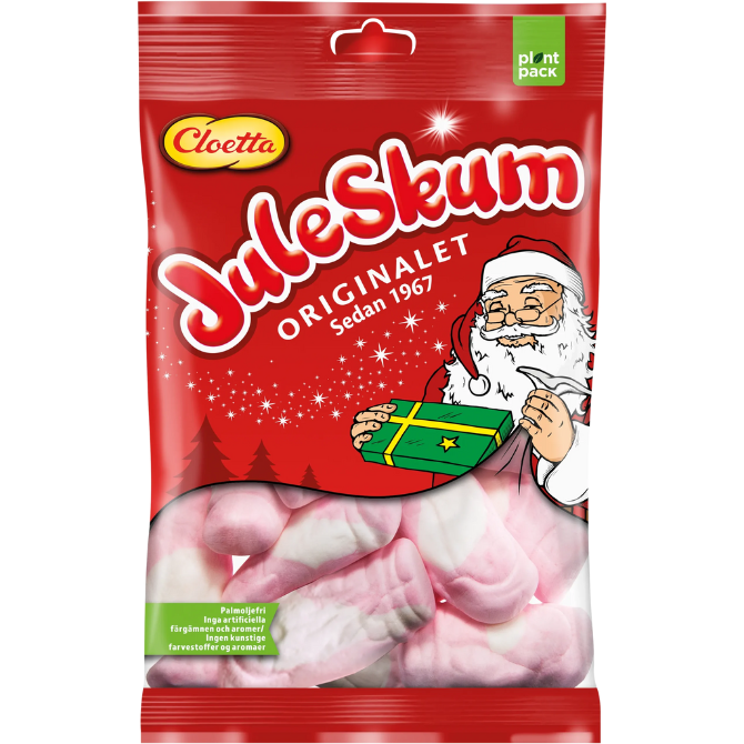 Cloetta Swedish Juleskum Santa Marshmallows 100g Bag (24 Pack) (8/2025)
