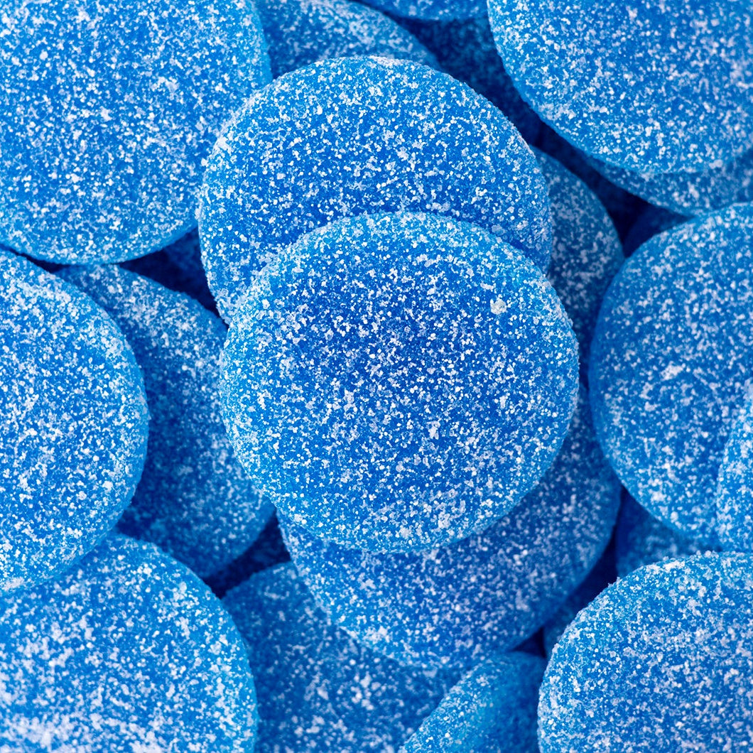 Sour Tropical Blue Pucks Swedish Gummies 4.4lbs