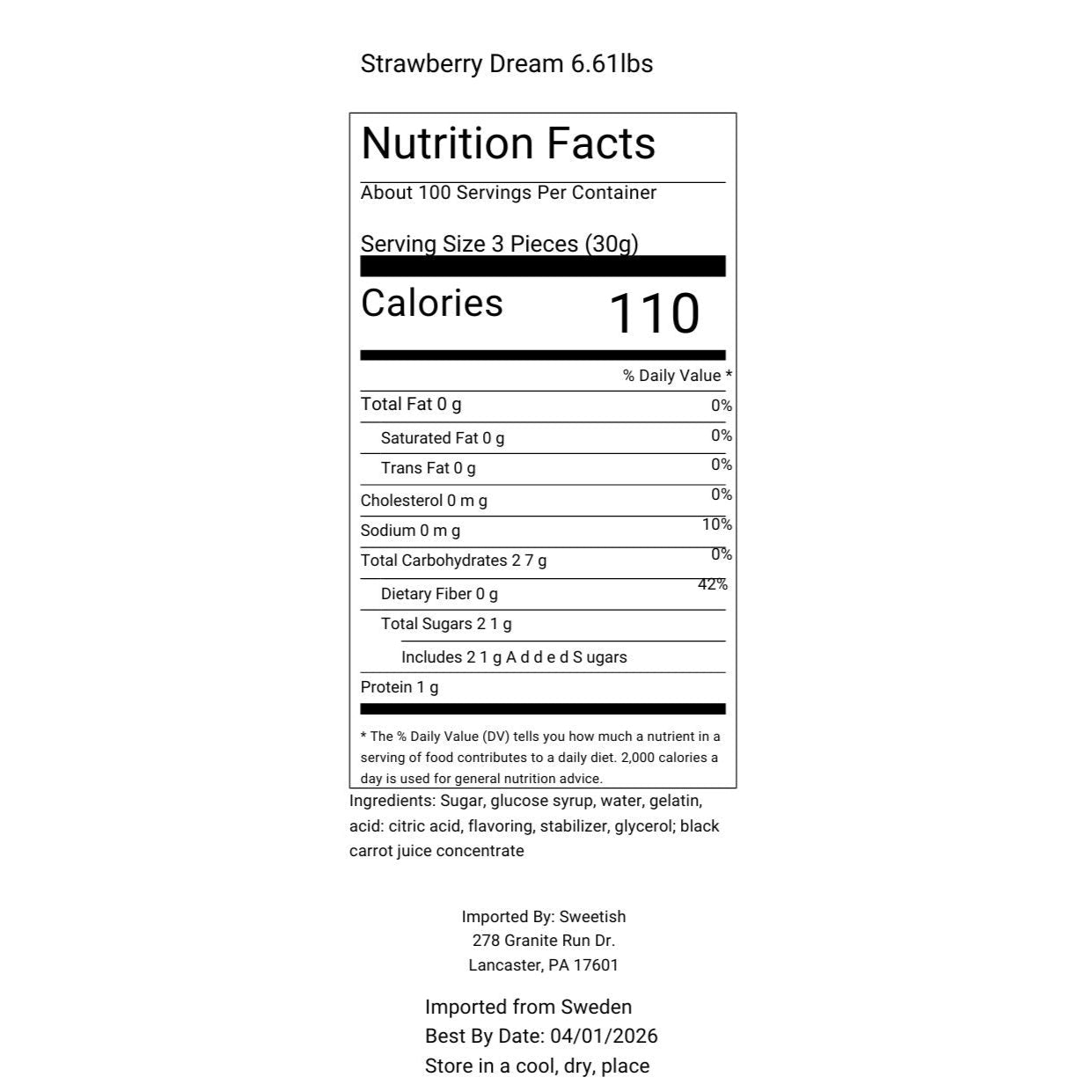 Strawberry Dream Swedish Foam Bites 6.6lbs