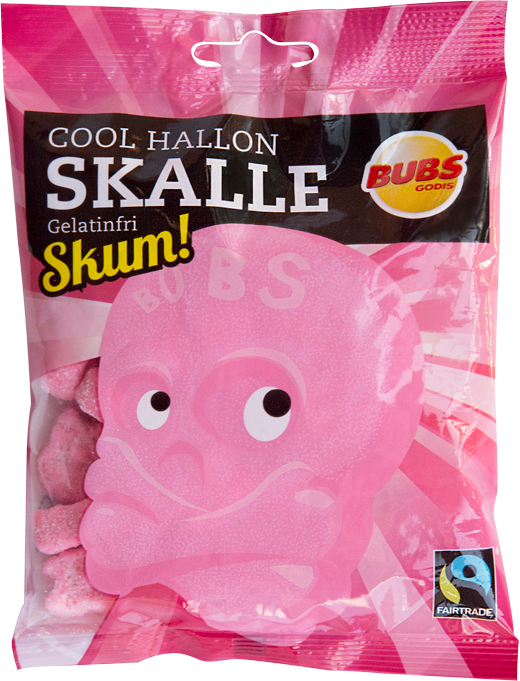 Bubs Cool Raspberry Sour Skulls 90g 12 pack