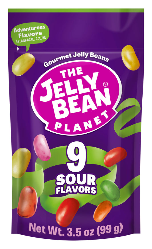 Jelly Bean Planet: 9 Sour Flavors 3.5oz (12-Pack)
