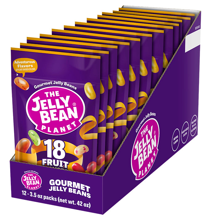 Jelly Bean Planet: 18 Fruit Flavors 3.5oz (12 Pack)