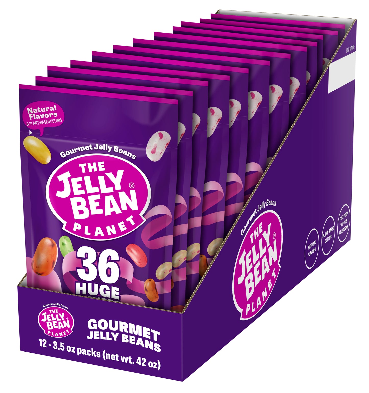 Jelly Bean Planet: 36 Huge Flavors 3.5oz (12-Pack)