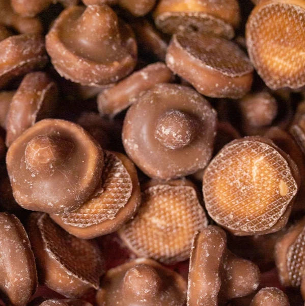 Swedish Chocolate Covered Marshmallow Mushrooms 2.4lbs Resealable Bag