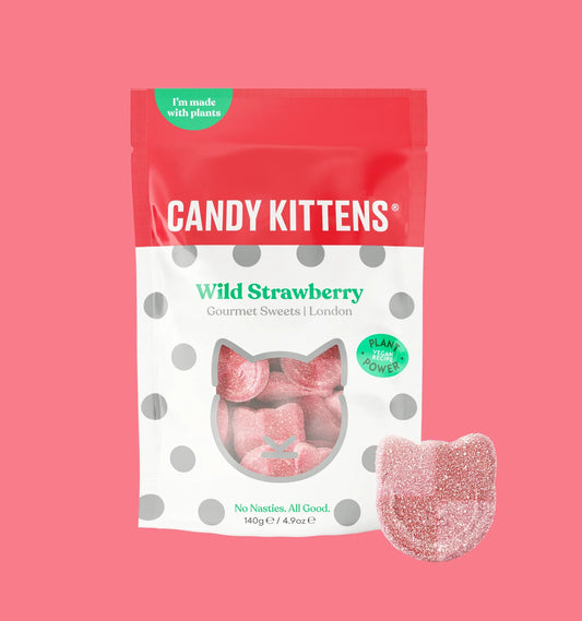Candy Kittens: Wild Strawberry 140g (10 Pack)